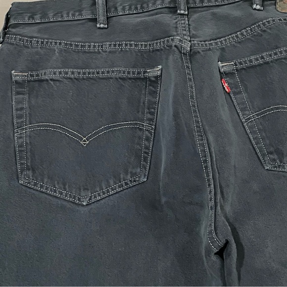 Levis 501 Men’s Straight Fit Jeans 38x34 Dark Blue Western Button Fly Classic - Picture 13 of 15